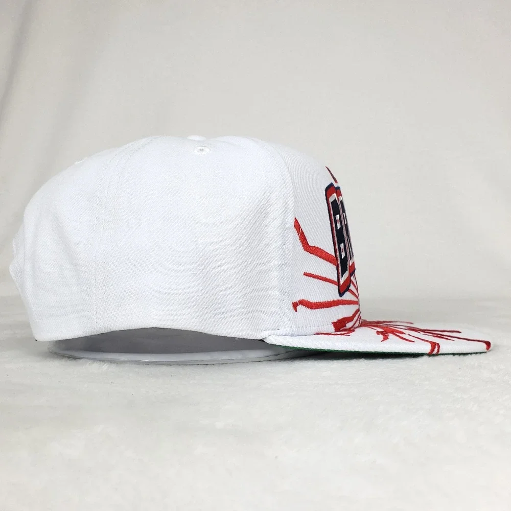Atlanta Braves Mitchell & Ness‎ MLB Snapback Hat Cap Earthquake Art White NWT